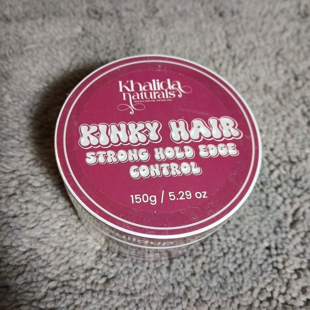 Khalida Naturals Strong Hold Edge Control 5.29 Oz 4C Hair Approved